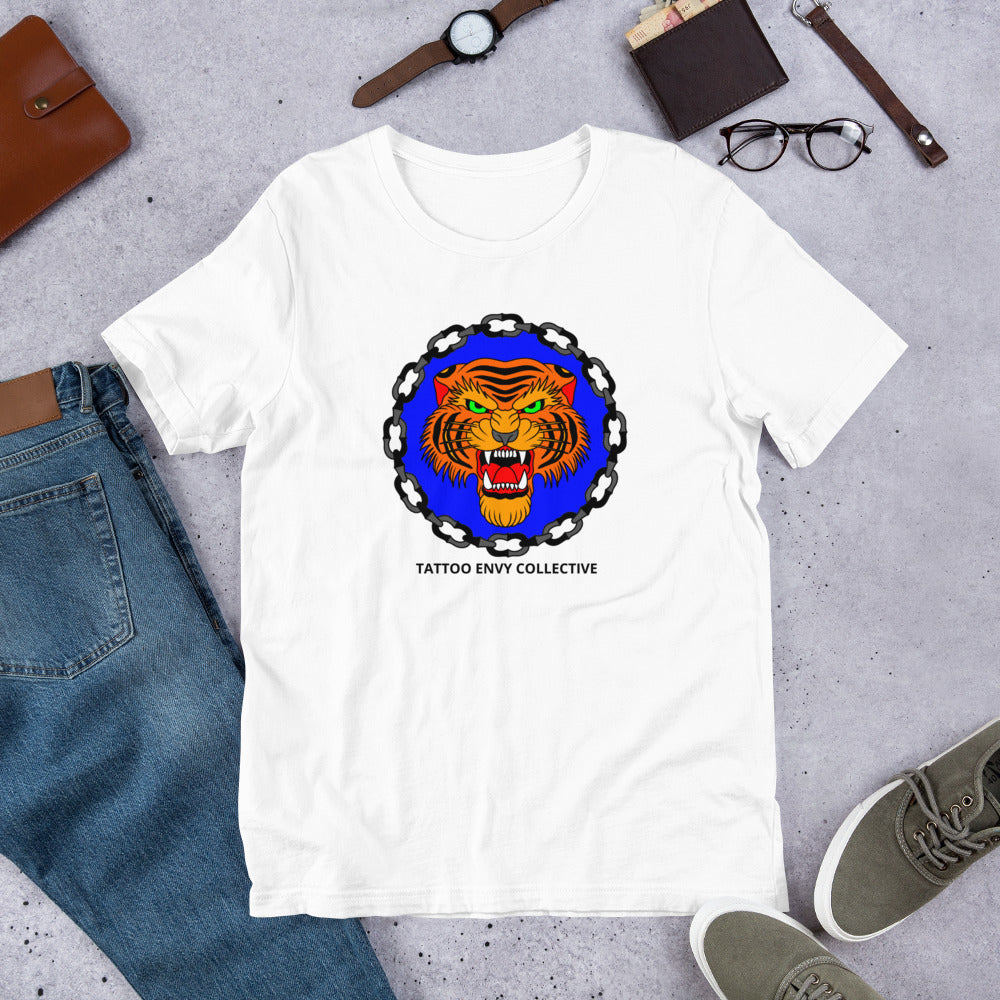 Tiger Chain Blue Short-Sleeve Unisex T-Shirt