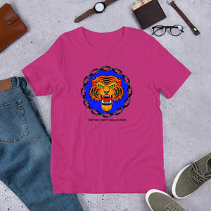 Tiger Chain Blue Short-Sleeve Unisex T-Shirt