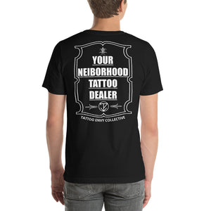 Tattoo Dealer Front and Back Print Unisex T-Shirt